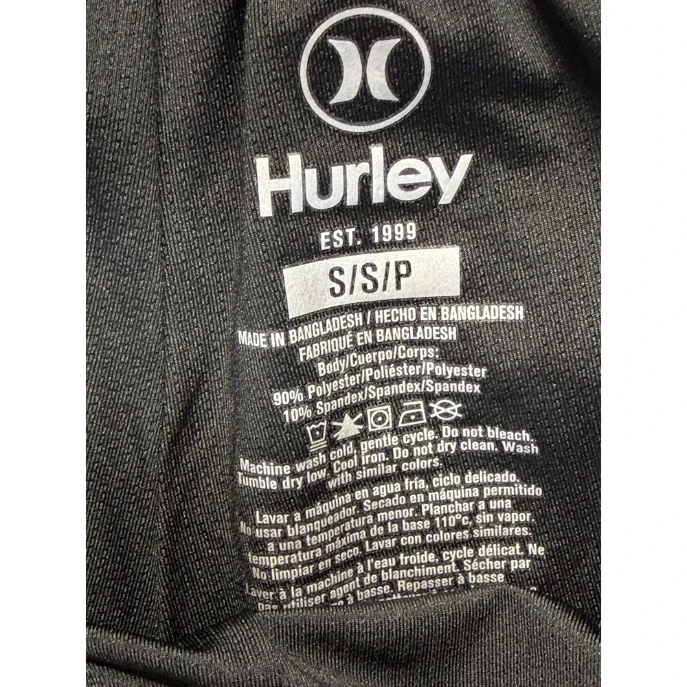 Hurley Volley Trunks Shorts Men Small Navy Blue Tropical Hibiscus Print Swimwear